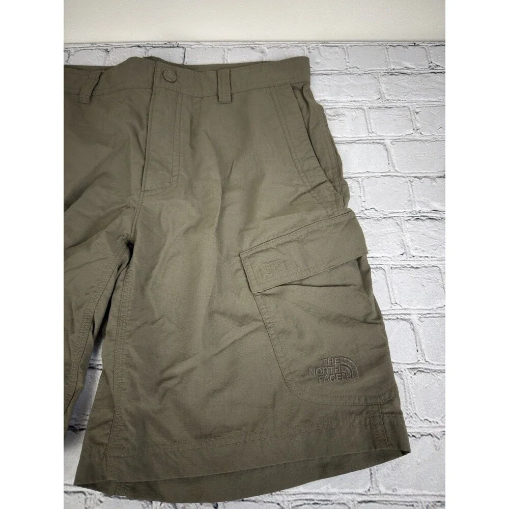 The North Face 100%Nylon Trail, Hiking Cargo Shorts Mens 34 Dark Green